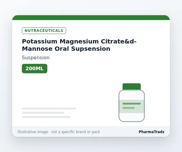 POTASSIUM MAGNESIUM CITRATE&D-MANNOSE ORAL SUPSENSION Suspension manufacturers & suppliers