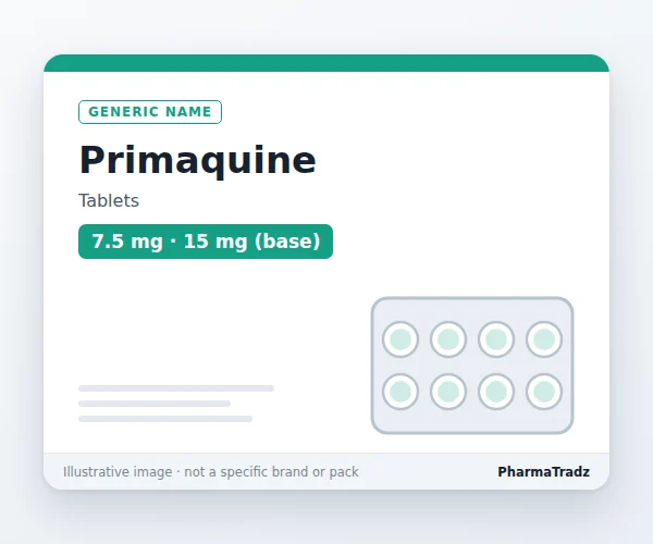 Primaquine Tablets bulk supplier for pharma manufacturers