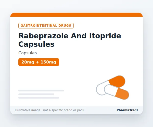 Rabeprazole And Itopride Capsules Capsules manufacturers & suppliers