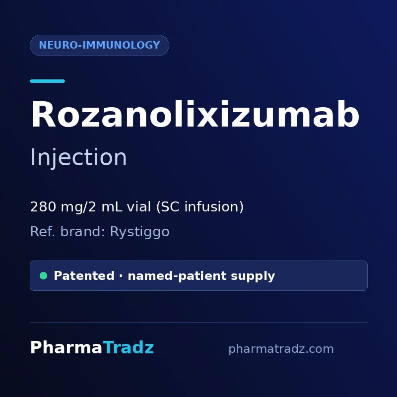 Rozanolixizumab Injection bulk supplier for pharma manufacturers