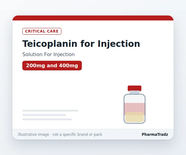 Teicoplanin for Injection solution for injection manufacturers & suppliers