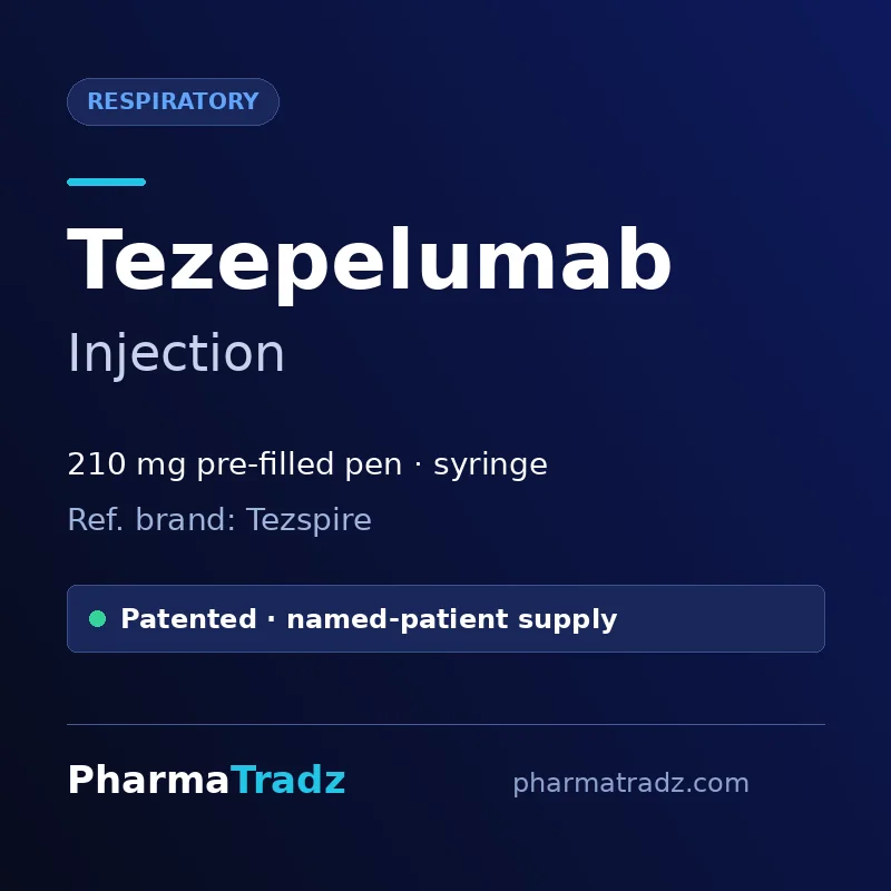 Tezepelumab Injection bulk supplier for pharma manufacturers