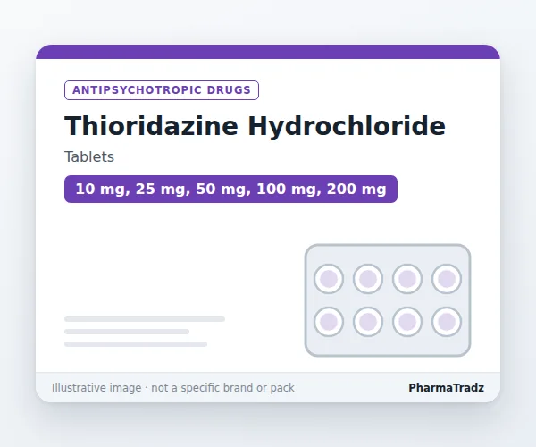 Thioridazine Hydrochloride Tablets manufacturers & suppliers