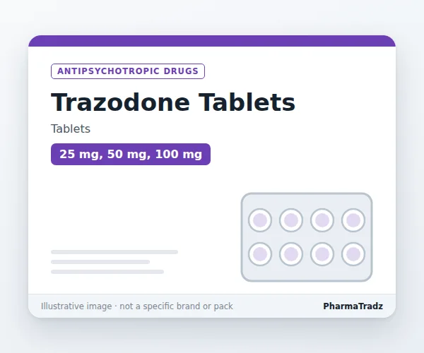 Trazodone Tablets Tablets manufacturers & suppliers
