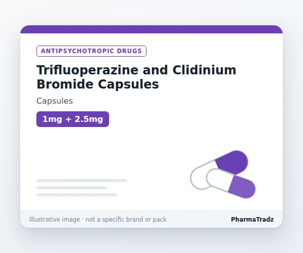 Trifluoperazine and Clidinium Bromide Capsules Capsules manufacturers & suppliers
