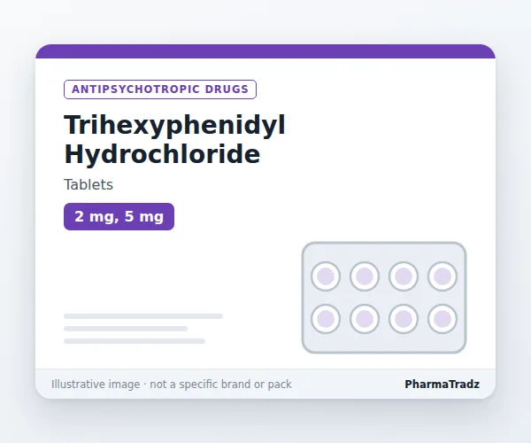 Trihexyphenidyl Hydrochloride Tablets manufacturers & suppliers