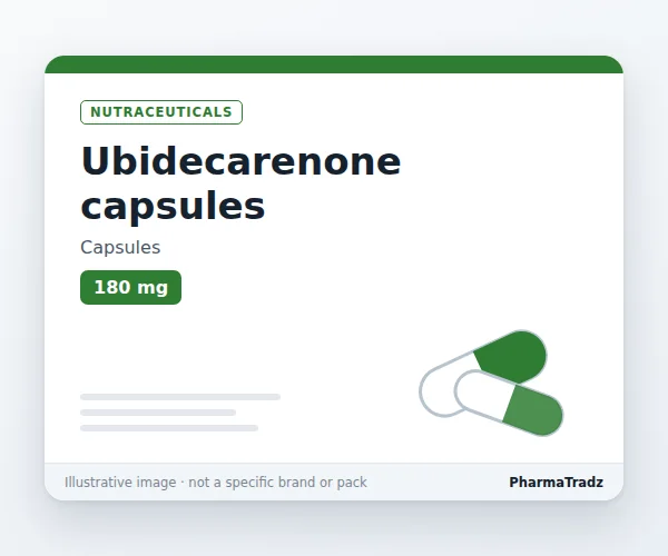 Ubidecarenone capsules bulk supplier for pharma manufacturers