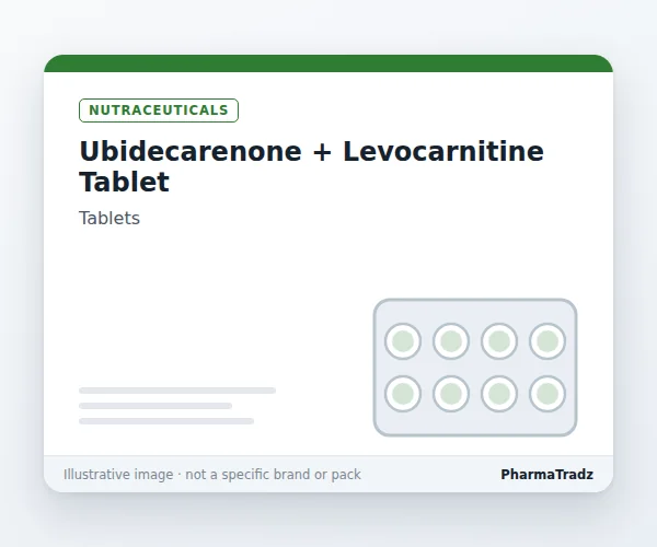 Ubidecarenone + Levocarnitine Tablet Tablets manufacturers & suppliers