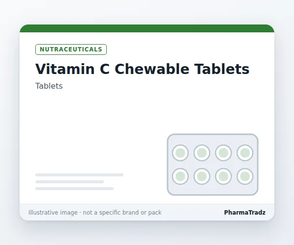 Vitamin C Chewable Tablets bulk supplier for pharma manufacturers