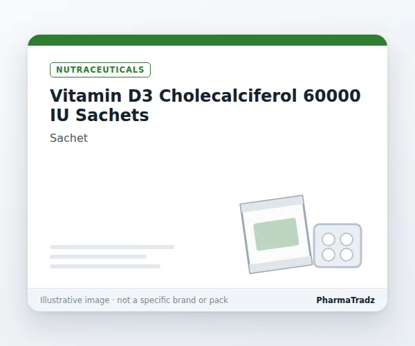 VITAMIN D3 CHOLECALCIFEROL 60000 IU SACHETS Sachet manufacturers & suppliers