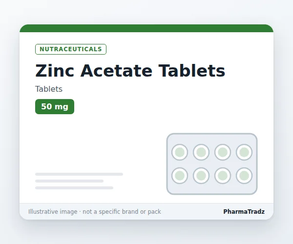 Zinc Acetate Tablets Tablets manufacturers & suppliers