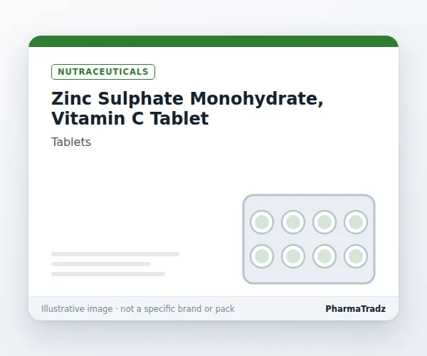 ZINC SULPHATE MONOHYDRATE, VITAMIN C TABLET Tablets manufacturers & suppliers