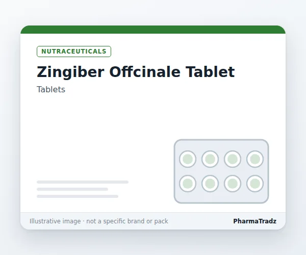 ZINGIBER OFFCINALE TABLET bulk supplier for pharma manufacturers