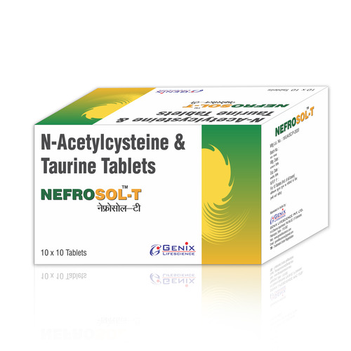 Acetyl Cysteine + Taurine Tablets(Ref.Brand: Nefrosol-T, Nacrenef-T, and Renotyl, ) Generics