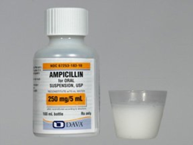 Ampicillin powder for suspension